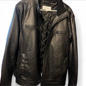 Calvin Klein Men's Dark Brown Leather Jacket